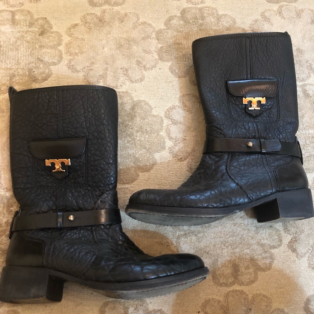 Tory Burch Leather Moto Boot